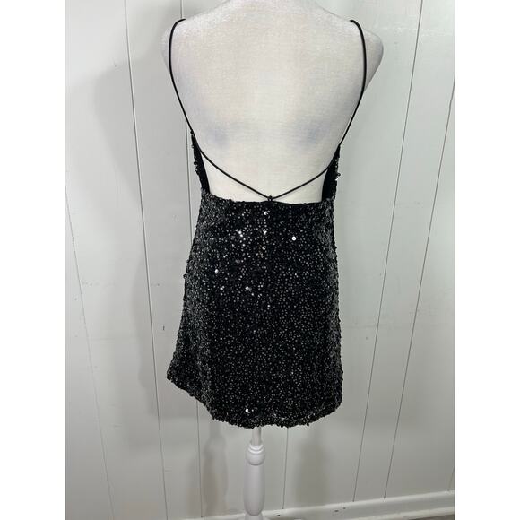 Lulu's Force of Fashion Black Backless Sequin Mini Dress in XS - Picture 6 of 7